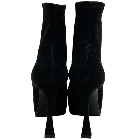Casadei Black Suede Platform Booties - Picture 5 of 8